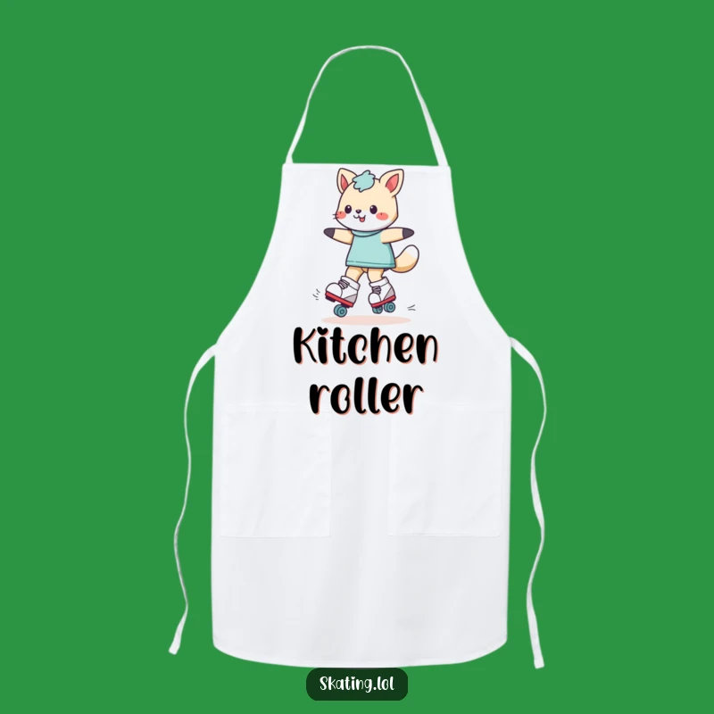 Funny Roller Skating Animal Apron - Kitchen Comedic Fun Gift
