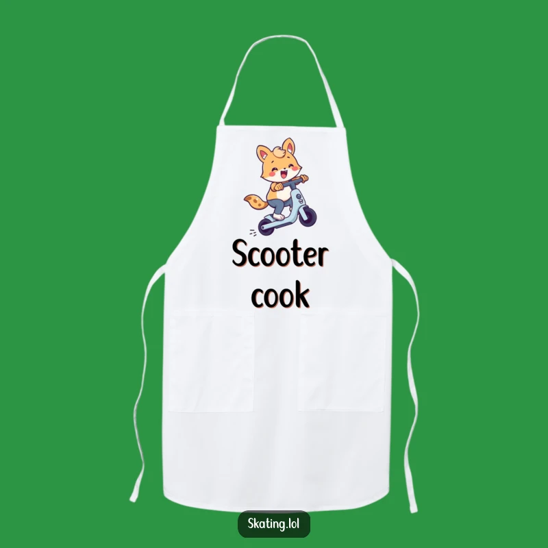Funny Scooter Trick Animal Apron - Comedic Kitchen Gift for Thrill Seekers
