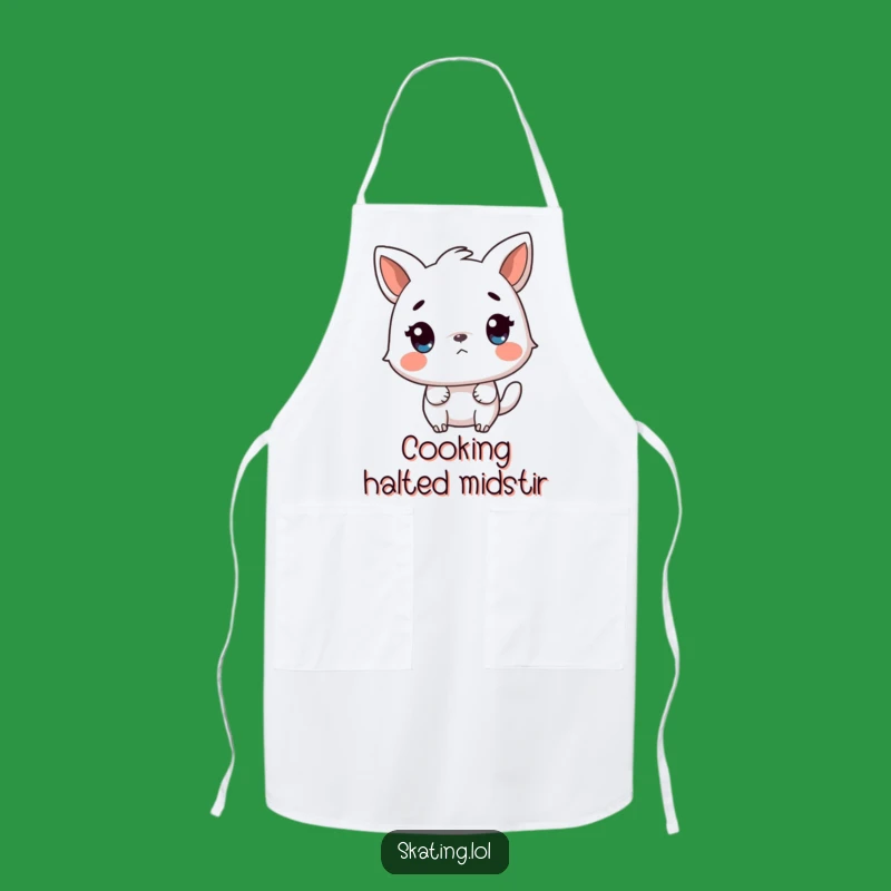 Funny Stop Short Apron - Humorous Animal Gift for Unexpected Moments