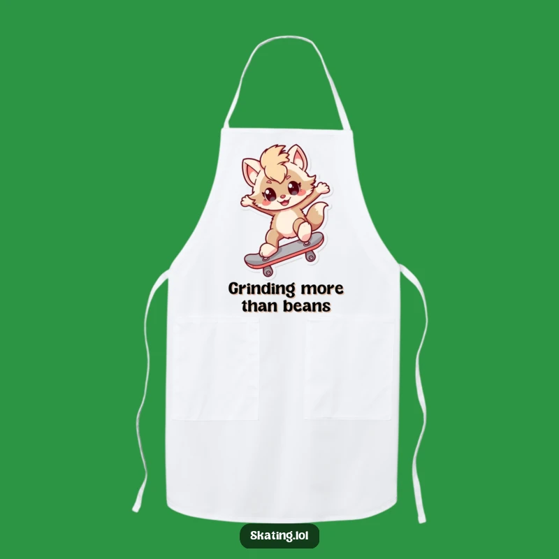 Funny Kickflip Character Apron: Whimsical Funny Gift for Kitchen Fun