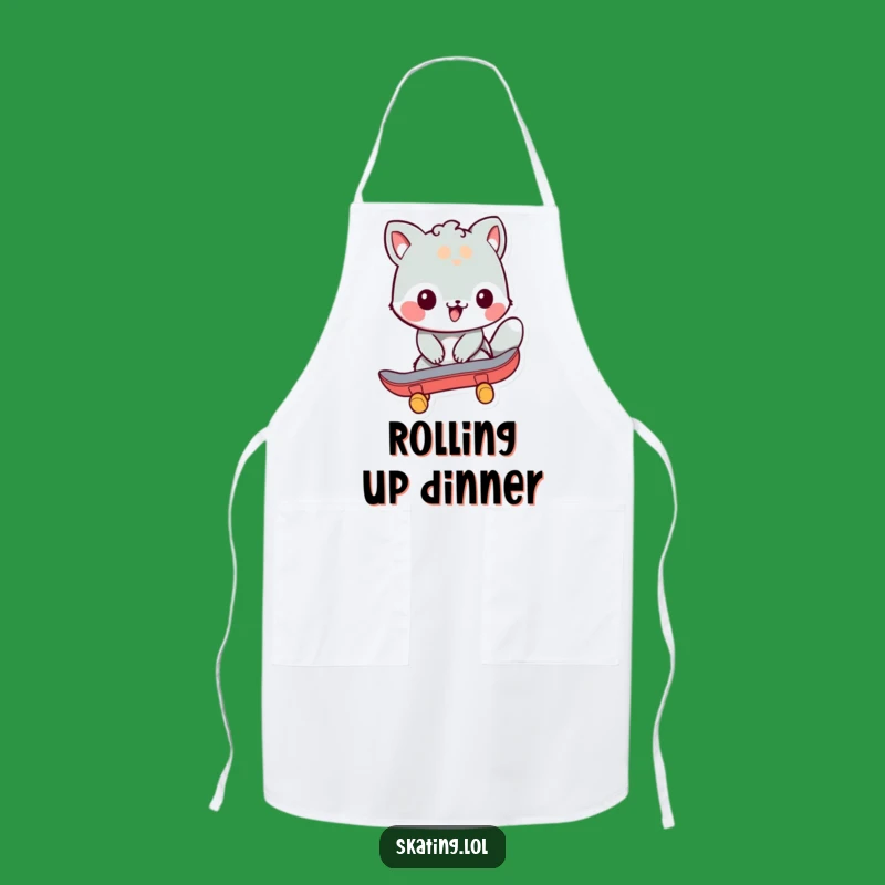 Funny Skate Chef Apron - Humorous Animal Gift for Kitchen Rollouts