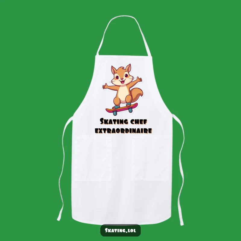 Funny Squirrel Skate Apron: Cook with Confidence & Humor, a Hilarious Kitchen Gift