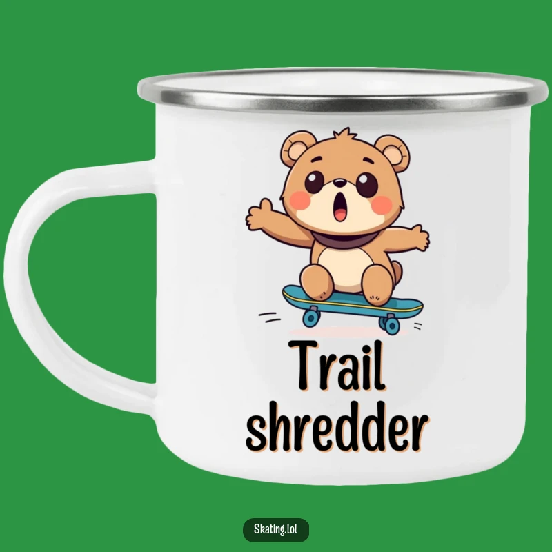 Funny Bear Skateboarder Camping Mug: Enjoy Your Brews on the Go with This Adventure-Ready Mug!