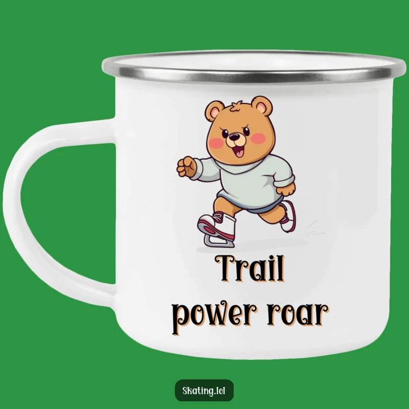 Funny Bear Skater Camping Mug: Adventure Power, Perfect Funny Gift!