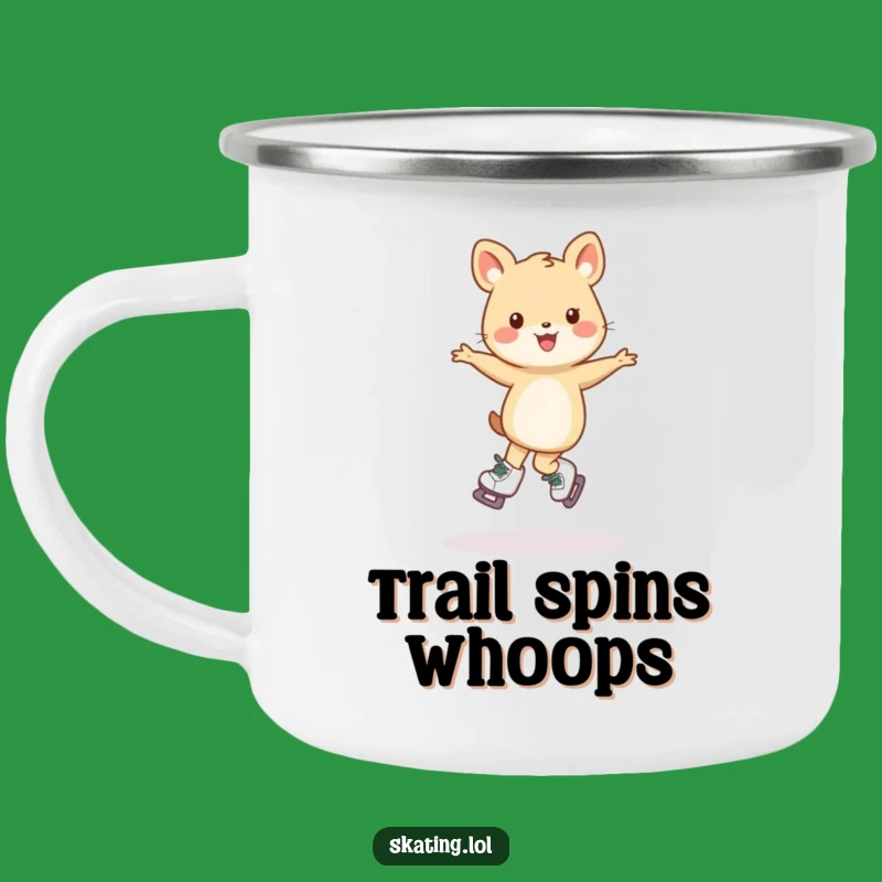 Funny Skating Animal Camping Mug: Wobbly Pirouette Adventure - Great Funny Gift!