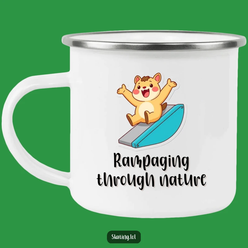Funny Ramp Rider Animal Camping Mug: Conquer the Trail with Laughter