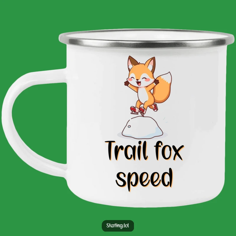 Funny Fox Camping Mug: Enjoy Winter Cheer Outdoors with This Hilarious Skater's Cup