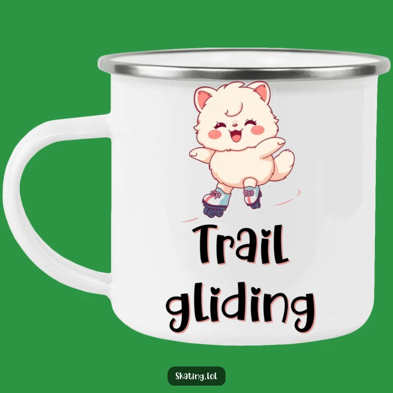 Funny Roller Skate Trail Mug - Gliding Character Cup, Great Funny Gift
