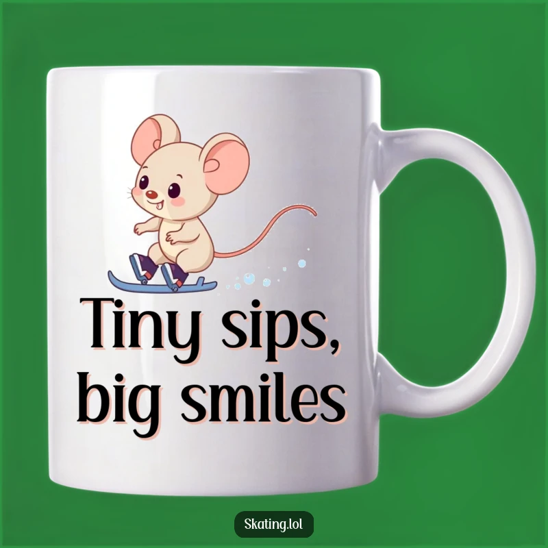 Funny Mouse Skating Mug: Giggle Your Way Through Winter with This Hilarious Gift
