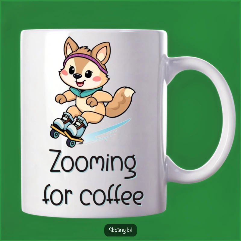 Funny Rollerblading Animal Mug - Zooming Comedic Gift for Speed Lovers