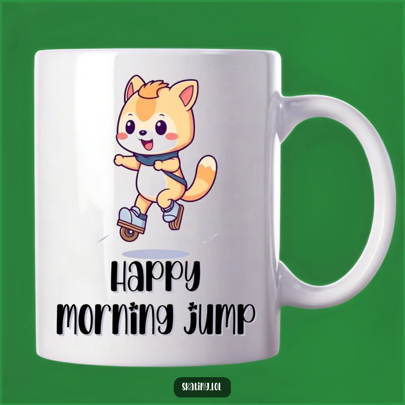 Funny Inline Skater Mug - Jumping Character Fun, Perfect Funny Gift