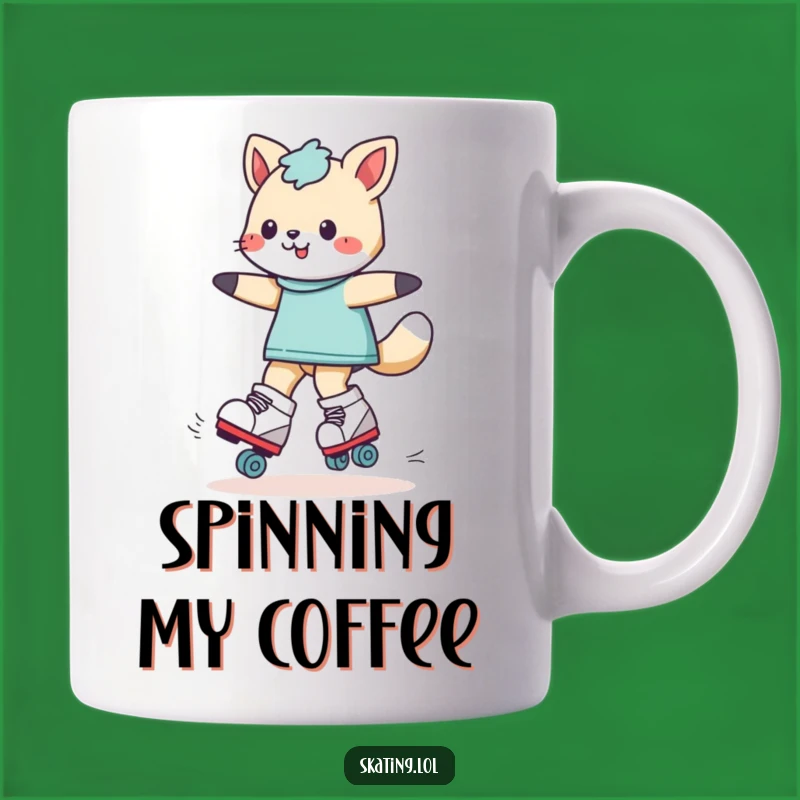 Funny Roller Skating Animal Mug - Playful Comedic Gift for Skaters and Fun Lovers