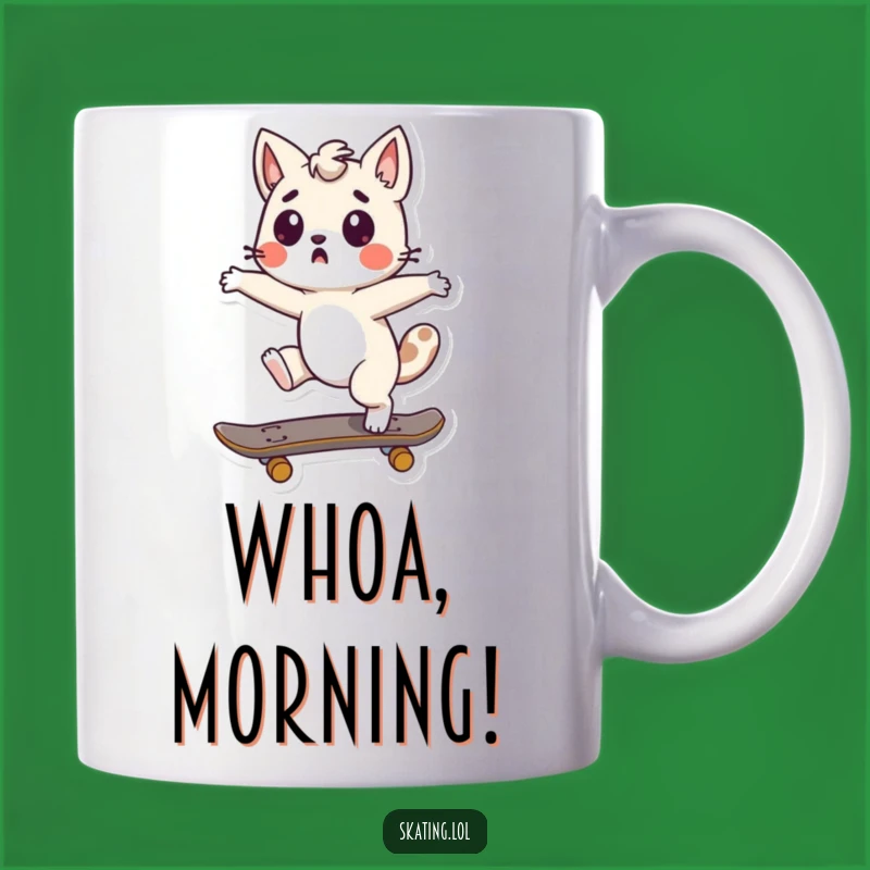 Funny Surprised Skater Mug - Spinning Character Fun, Perfect Funny Gift