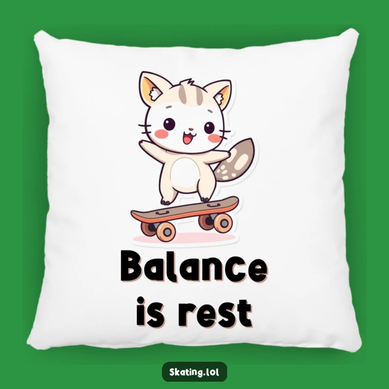 Cozy Funny Balancing Animal Pillow - Comedic Comfort for Skaters