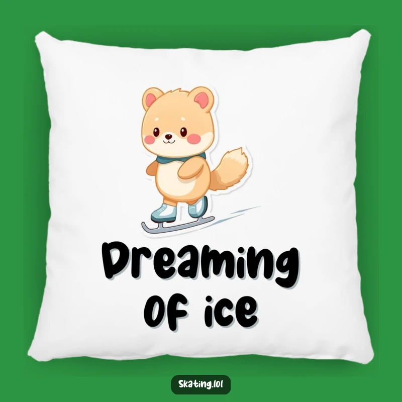 Cozy Funny Fuzzy Ice Skater Animal Pillow - Comedic Comfort Gift