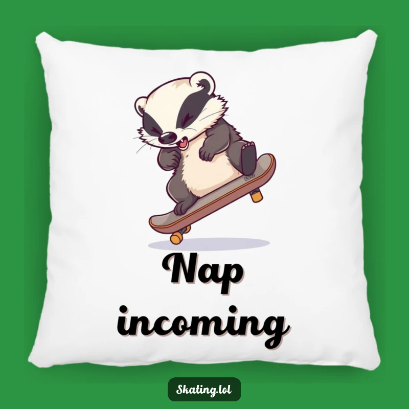 Funny Clumsy Badger Pillow: Comfy Cushion for Hilarious Home Decor Accents