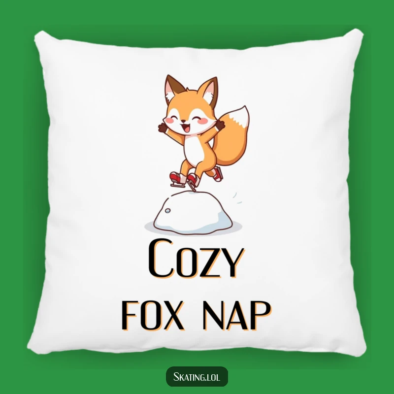 Funny Fox Pillow: Snuggle Up with Cheer and This Adorable Skating Cushion