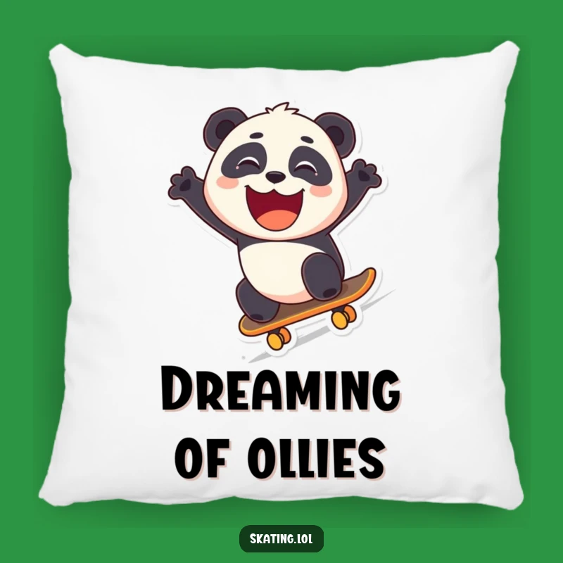 Funny Panda Skater Pillow: Cozy Comfort for Thrill-Seekers, Adorable Funny Gift