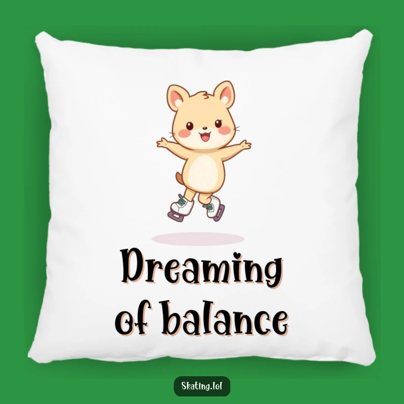Funny Skating Animal Pillow: Cozy Wobbly Pirouette Cushion - The Ultimate Funny Gift