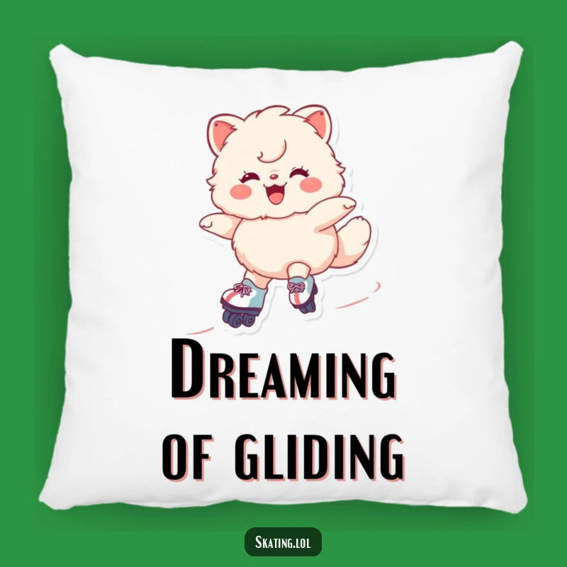 Funny Skating Buddy Pillow - Cozy Gliding Character Cushion, Perfect Funny Gift