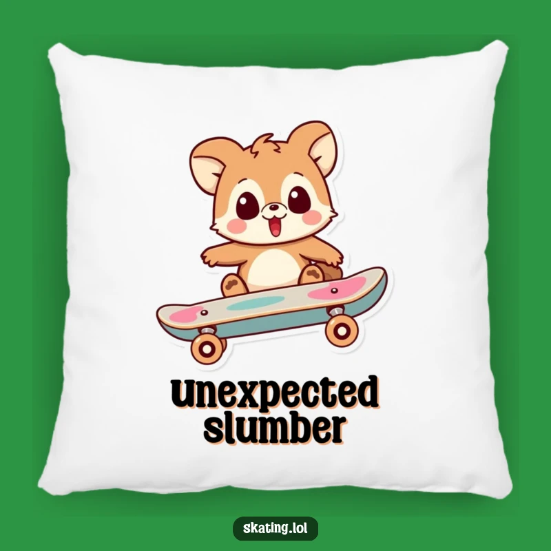 Funny Surprised Skater Animal Pillow: Cozy Comfort with Hilarious Shock Value