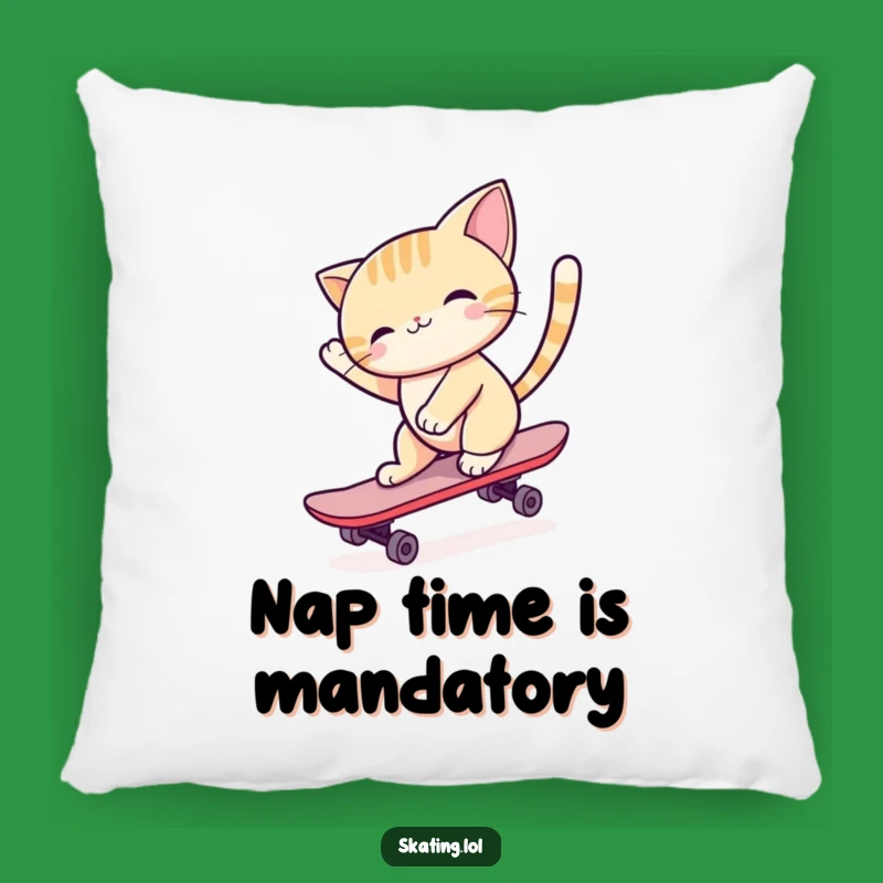 Funny Cat Skateboard Pillow: Cozy Comfort with Graceful Feline Design, Gift