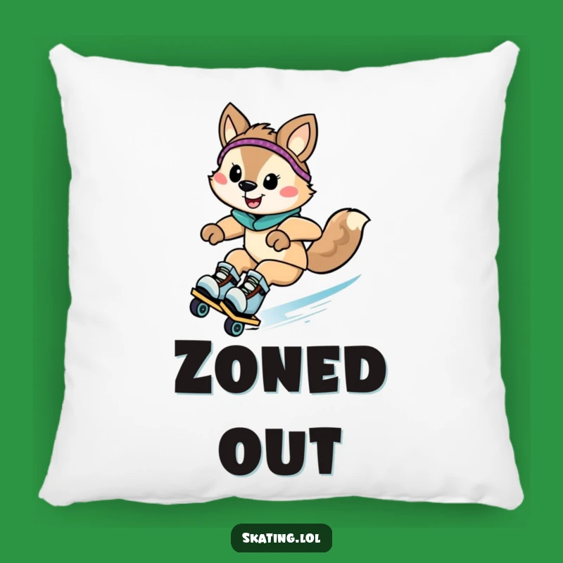 Cozy Funny Rollerblading Animal Pillow - Comedic Comfort for Speed Demons