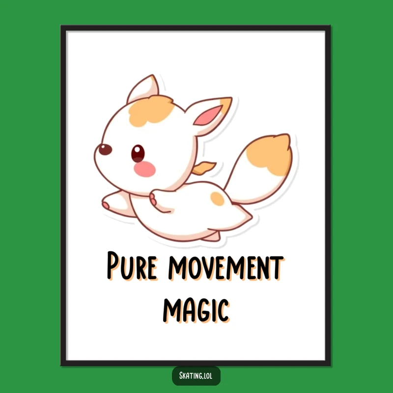 Funny Gliding Animal Digital Print: Graceful Humor for Elegant Walls.