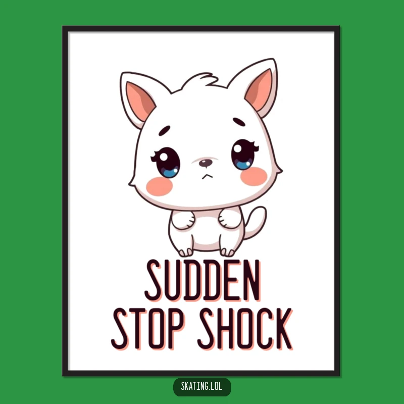Funny Sudden Stop Digital Art - Humorous Animal Print for Surprise Lovers
