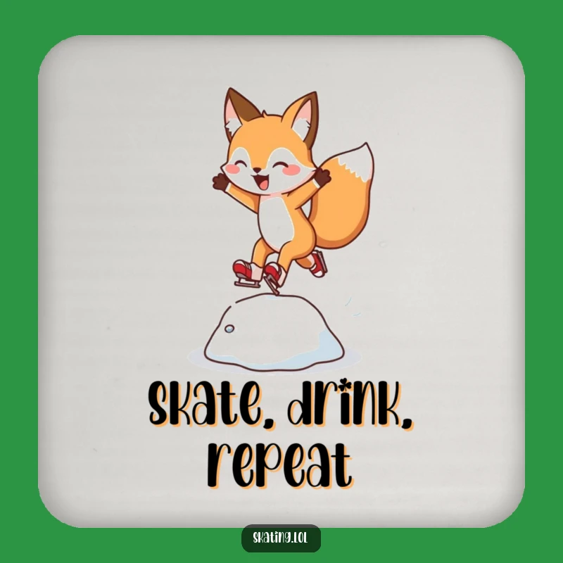 Funny Fox Drink Coaster: Protect Surfaces with Cheer and This Hilarious Skating Accessory