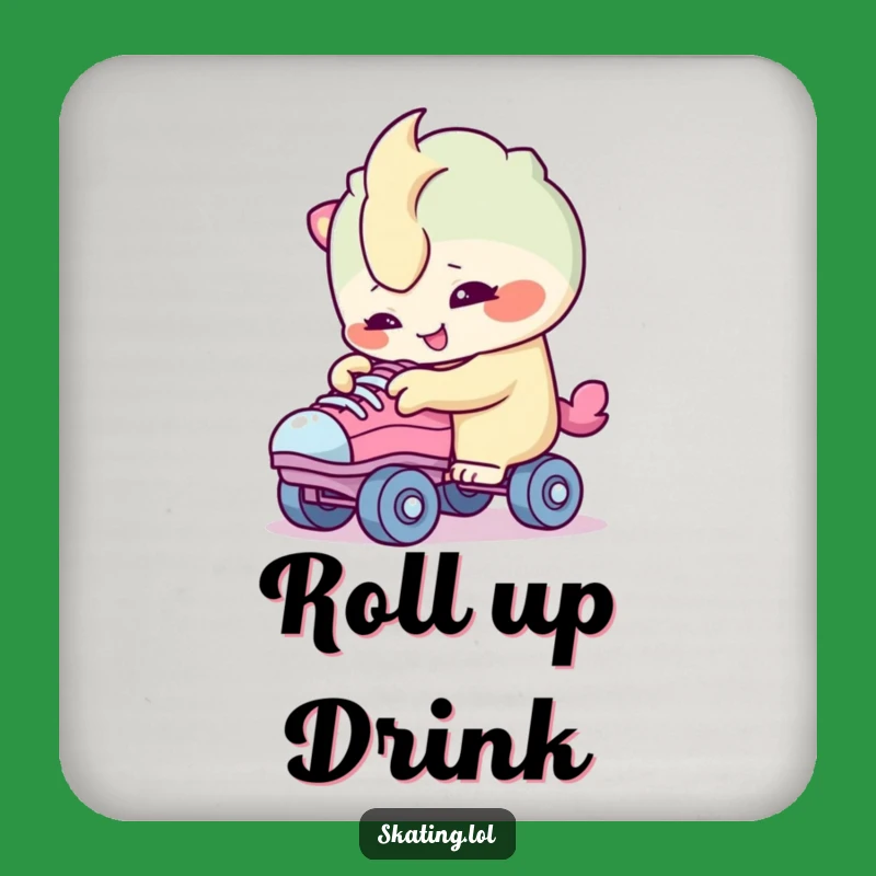 Funny Curious Skater Coaster: Creature's Wheel Design - Hilarious Funny Gift!