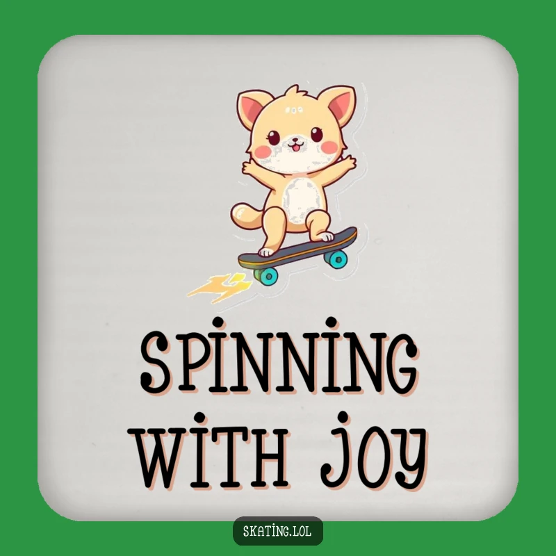 Funny Glowing Skateboard Animal Coasters: Protect Surfaces with Whimsical Flair