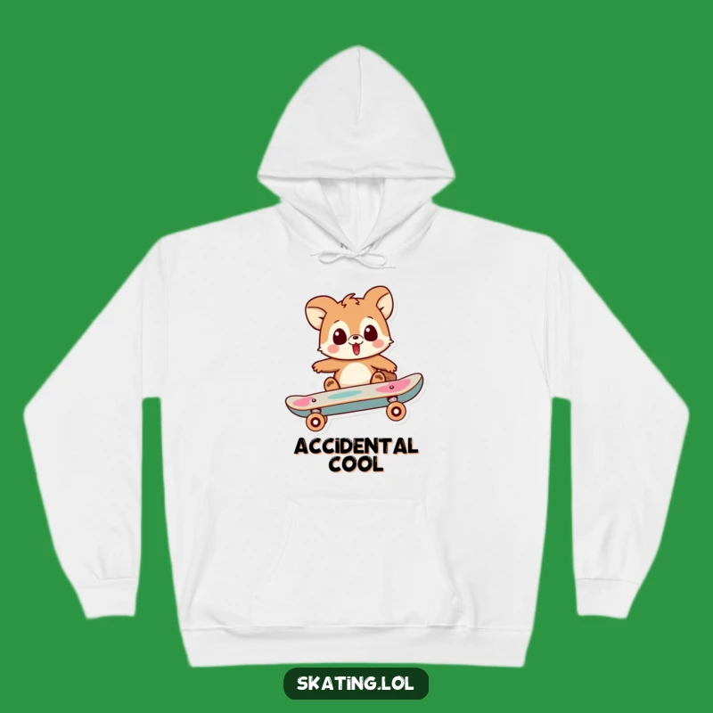 Funny Surprised Skater Animal Hoodie: Stay Cozy with Hilarious Shock