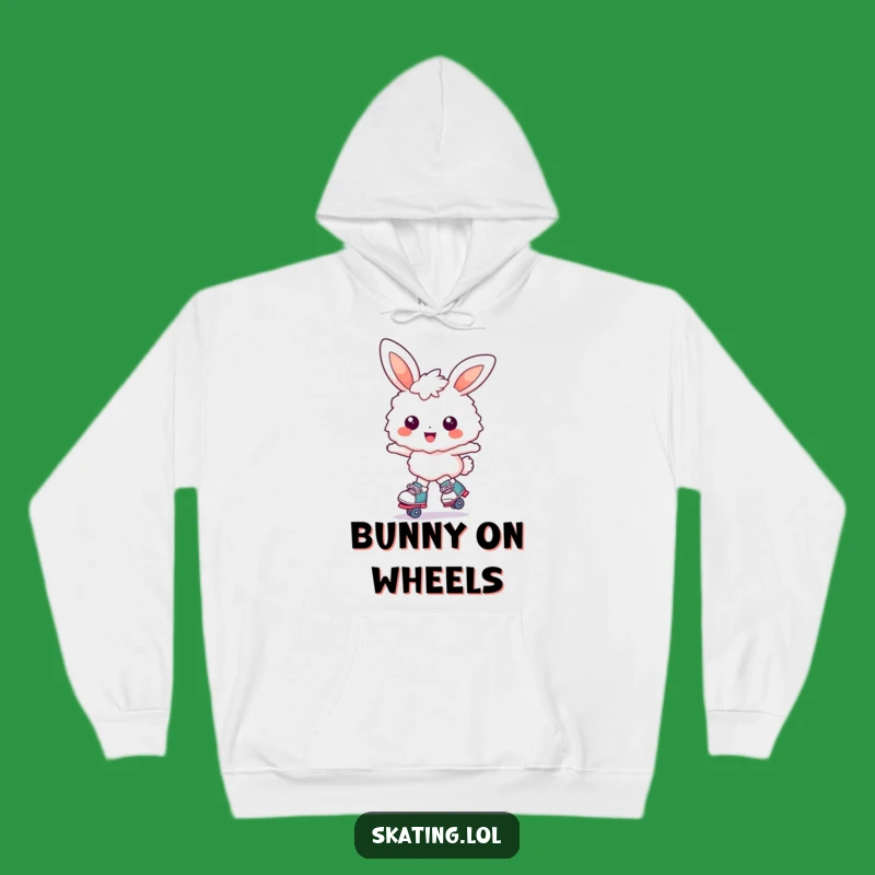 Funny Bunny Roller Skates Hoodie: Cozy Fun and Cheerful Skating Gift
