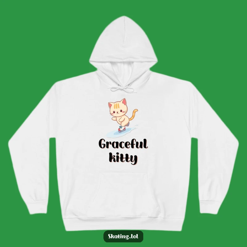 Funny Cat Ice Skating Hoodie: Cozy Comfort with Adorable Winter Fun