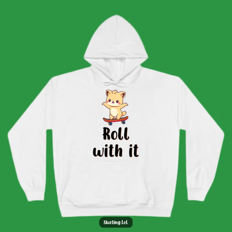 Funny Cute Animal Skateboarder Hoodie - Cozy & Hilarious Street Style