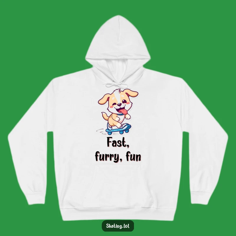 Funny Dog Skater Hoodie: Cozy & Cool Pup Speeding, Perfect Funny Gift!