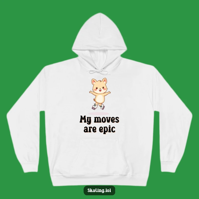 Funny Skating Animal Hoodie: Cozy Wobbly Pirouette Design - The Perfect Funny Gift