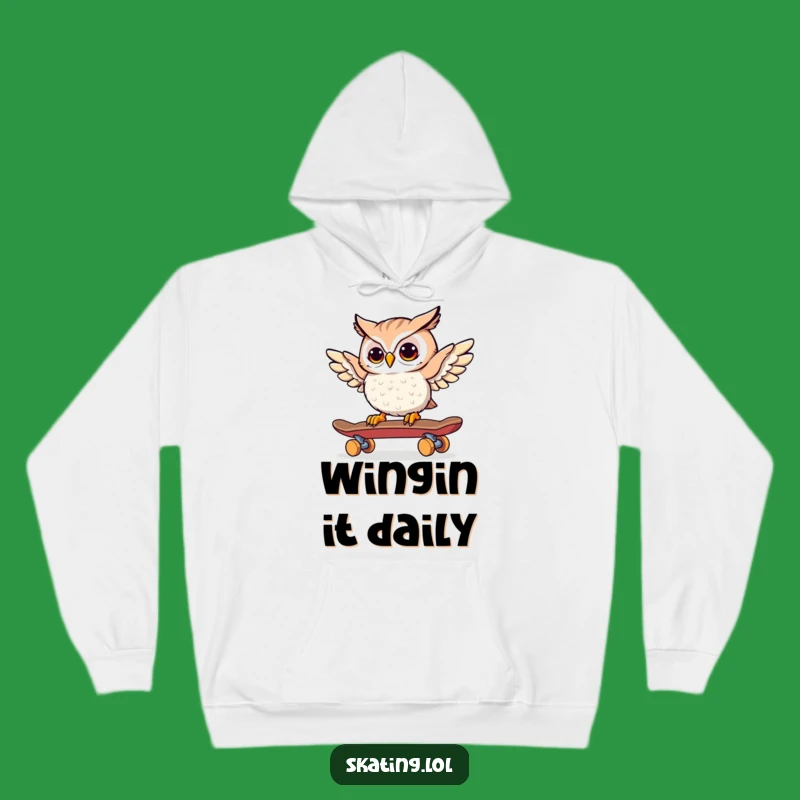 Funny Owl Skateboarder Hoodie: Stay Cozy and Clever with This Humorous Owl Edition!