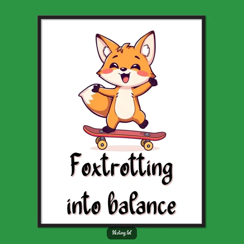 Free Printable Fox Wall Art - Balancing Act Decor Downloadable