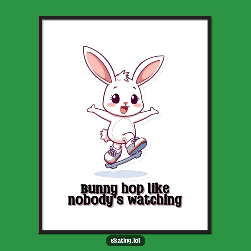 Free Printable Bunny Skater Wall Art: Joyful Downloadable Decor for Playful Spaces