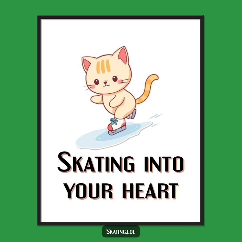 Free Printable Cat Skater Wall Art: Whimsical Downloadable Decor for Cozy Spaces