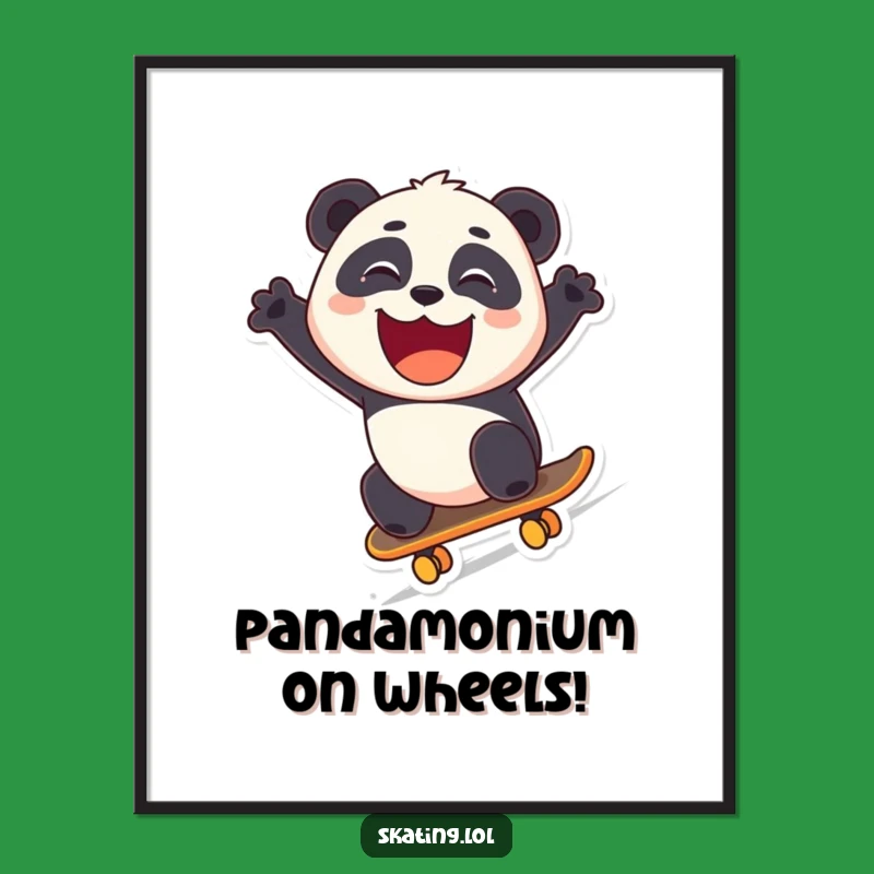 Free Printable Panda Wall Art - Fun Skater Decor Downloadable