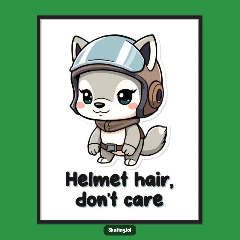 Free Printable Wall Art: Determined Helmet Animal Motivational Funny Decor