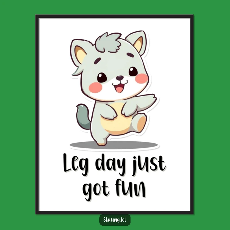 Free Printable Wall Art: Joyful Skater Buddy - Funny Downloadable Art