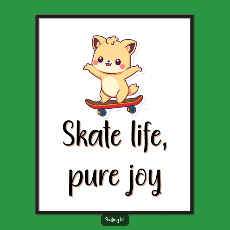 Free Printable Wall Art: Skateboarding Animal Decor, Downloadable Art for a Cool & Dynamic Space