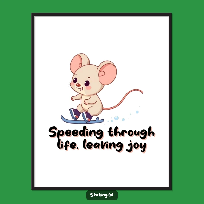 Free Printable Mouse Wall Art: Funny Winter Decor, Downloadable Speed