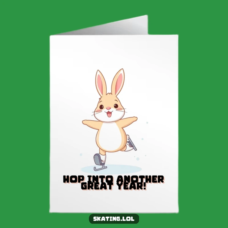 Free Printable Arctic Hare Birthday Card - Joyful & Funny Downloadable for Skaters