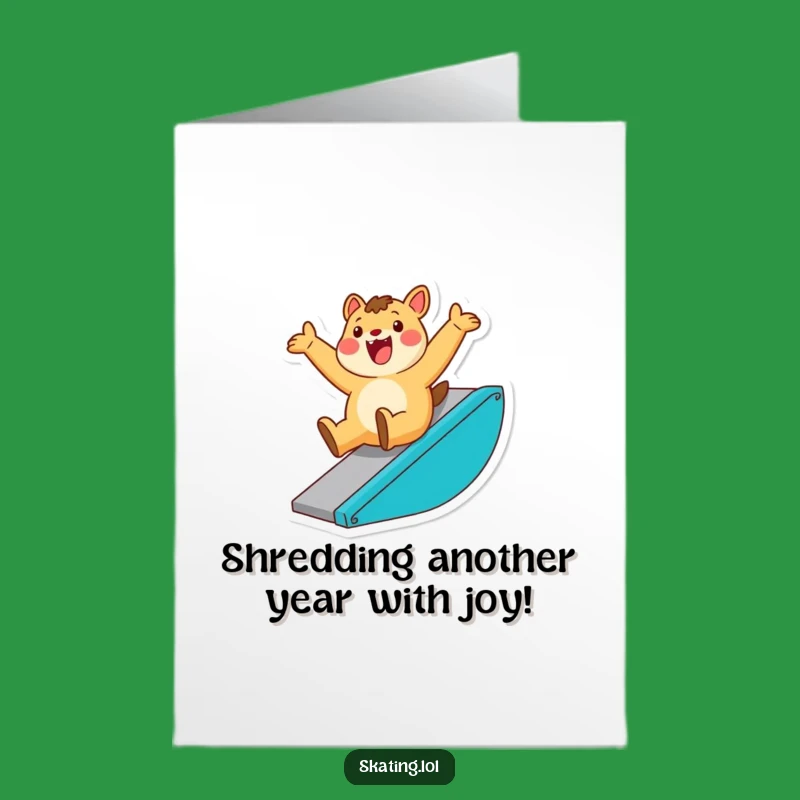 Free Printable Birthday Card: Ramp Rider Animal is a Funny Gift!