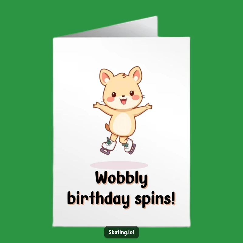 Free Printable Birthday Card: Wobbly Skater Animal, Hilarious Downloadable Gift